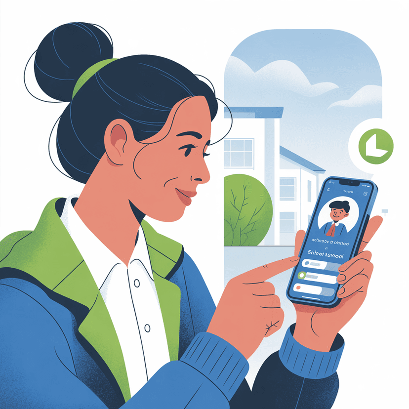 Parent tracking child's ride on the Shuttlebee app