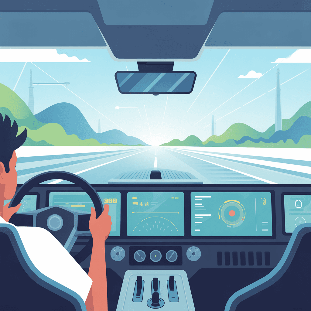 Shuttlebee driver on route